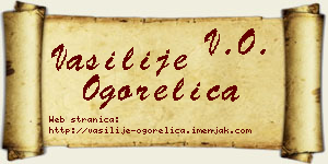 Vasilije Ogorelica vizit kartica